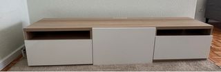 Móvel TV madeira e branco