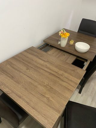 Comedor madera gruesa 6 puestos