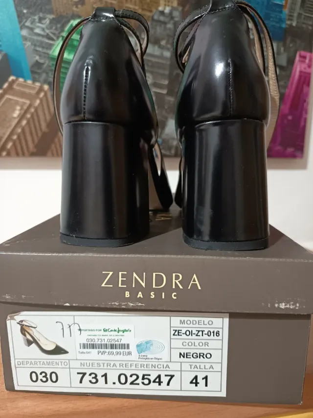 Zapatos ZENDRA Negros Talla 41
