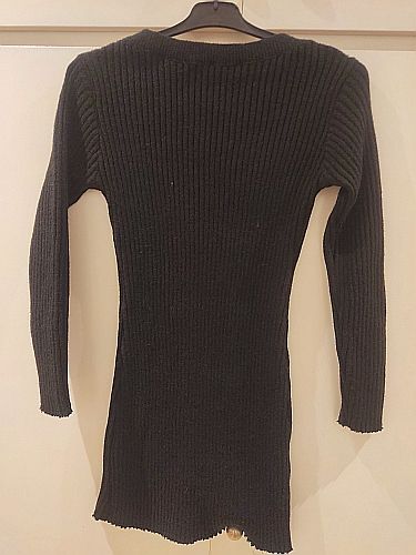 Vestido de punto negro invierno