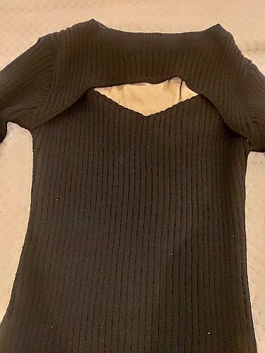 Vestido de punto negro invierno