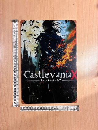 Castlevania X Konami SNES poster alluminio