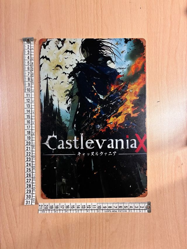 Castlevania X Konami SNES poster alluminio