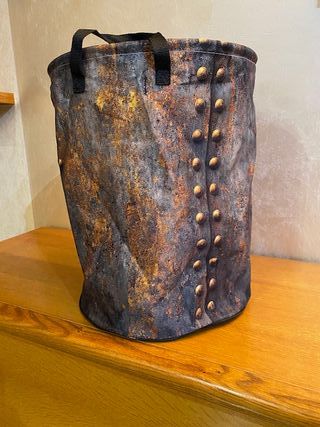 Portabiancheria tessuto effetto metallo