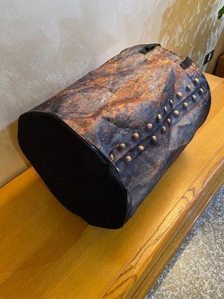 Portabiancheria tessuto effetto metallo