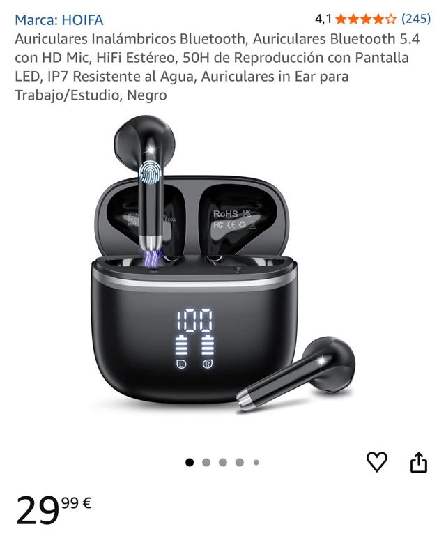 Auriculares Bluetooth HOIFA Negros