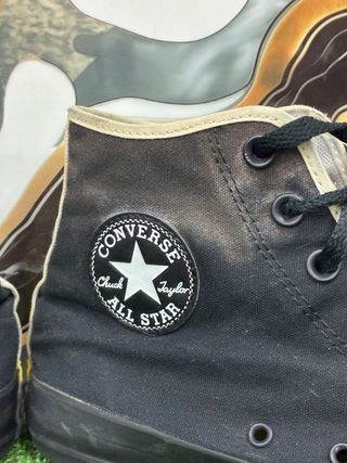 Converse nere tela uomo donna taglia 42.5