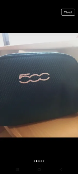 Beauty case Fiat 500 teal