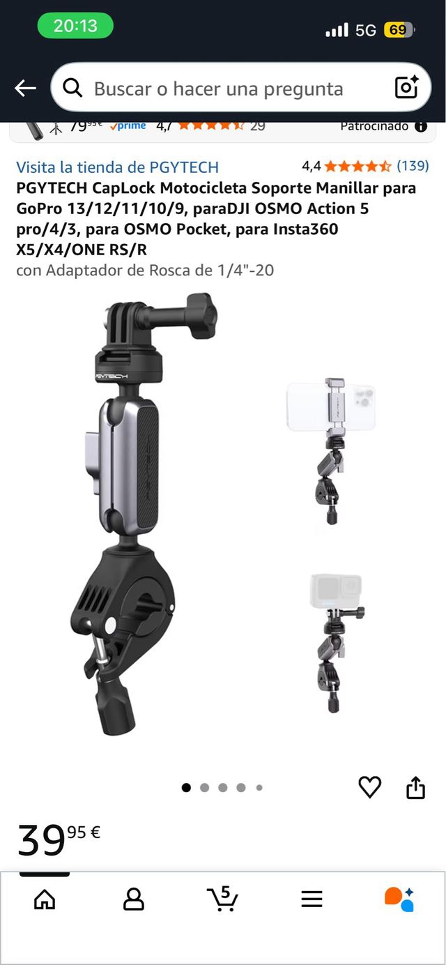 Soporte Manillar PGYTECH