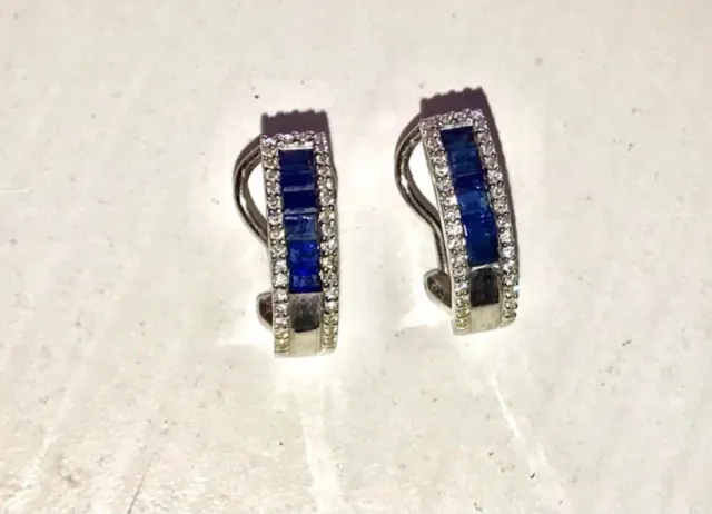 Pendientes Antonelli Zafiros y Diamantes 0.12ct