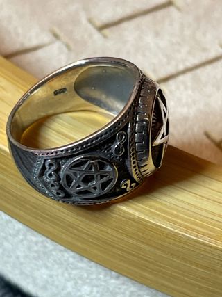 Lote 4 anillos Plata Ley Hombre Hechos Mano