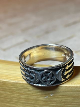 Lote 4 anillos Plata Ley Hombre Hechos Mano