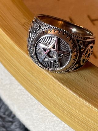 Lote 4 anillos Plata Ley Hombre Hechos Mano