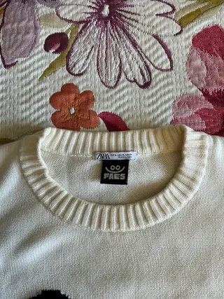 Jersey Zara estampado blanco y negro hombre