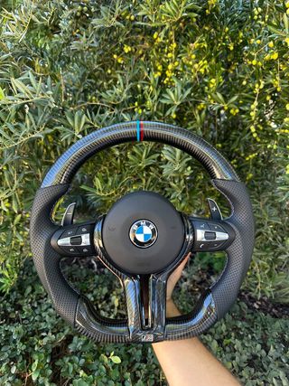 Volante M BMW Fibra CARBONO Achatado