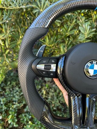 Volante M BMW Fibra CARBONO Achatado