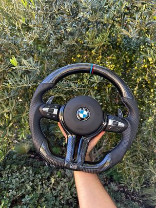 Volante M BMW Fibra CARBONO Achatado