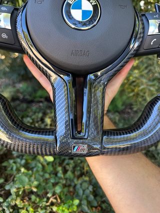 Volante M BMW Fibra CARBONO Achatado