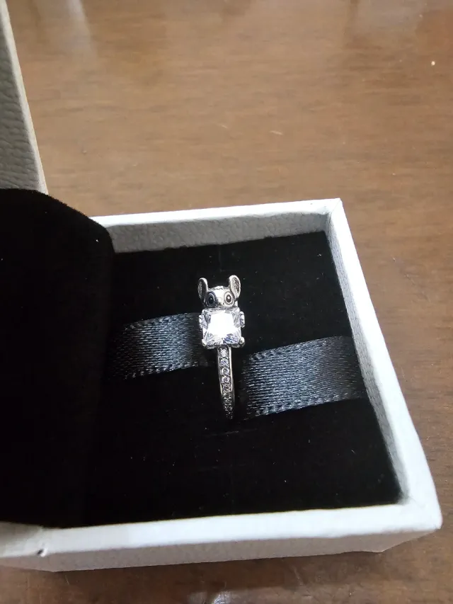 Anillo Pandora Stitch Disney Plata