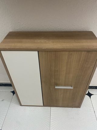 Mueble Zapatero Marrón y Blanco
