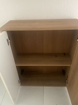 Mueble Zapatero Marrón y Blanco