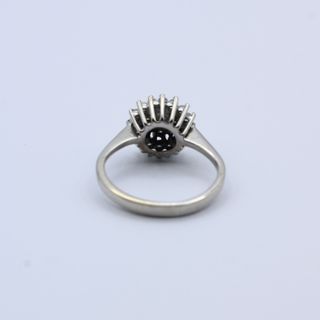 Anillo Oro Blanco 18kt con Diamantes