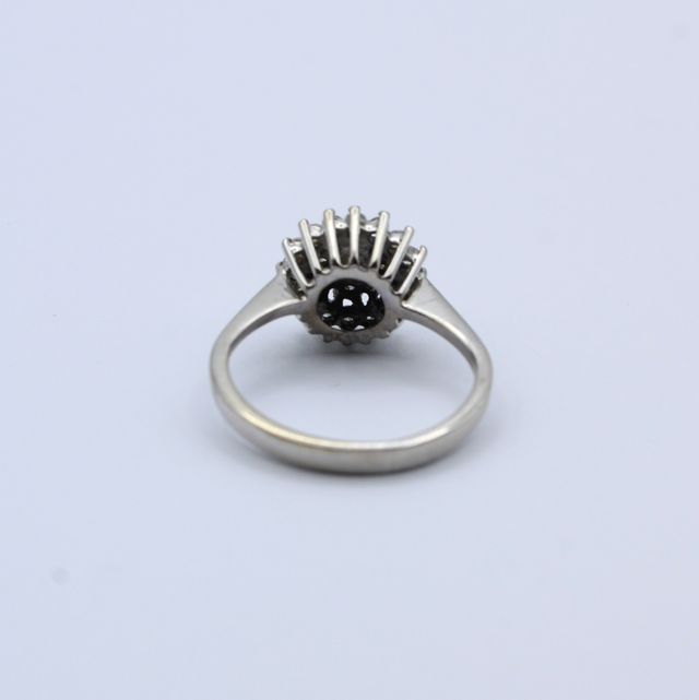 Anillo Oro Blanco 18kt con Diamantes