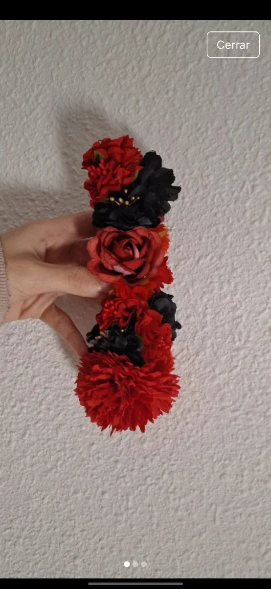 Flores flamenca rojas y negras