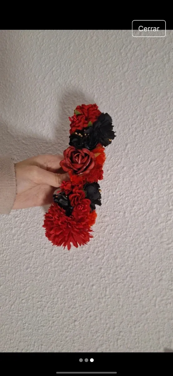 Flores flamenca rojas y negras