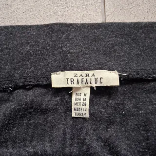 Falda Zara gris drapeada mujer