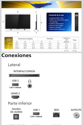 TV Philips 55PUS8109 4K Ambilight