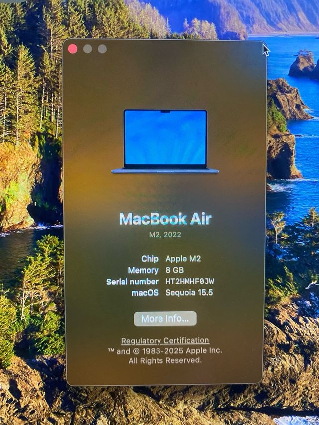 MacBook Air M2 - 8GB - 256 GB