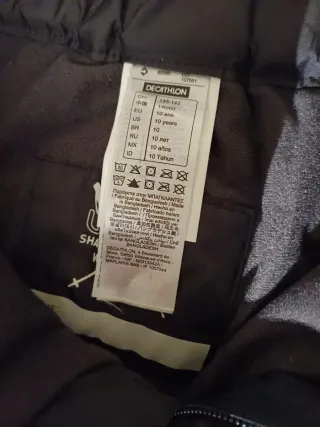 Pantalón de esquí infantil negro