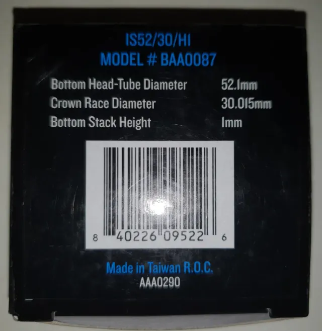 Rodamiento Cane Creek IS52/30/HI