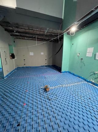 Instalación de suelo radiante. Calefacción