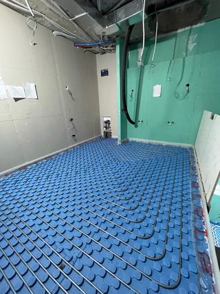 Instalación de suelo radiante. Calefacción