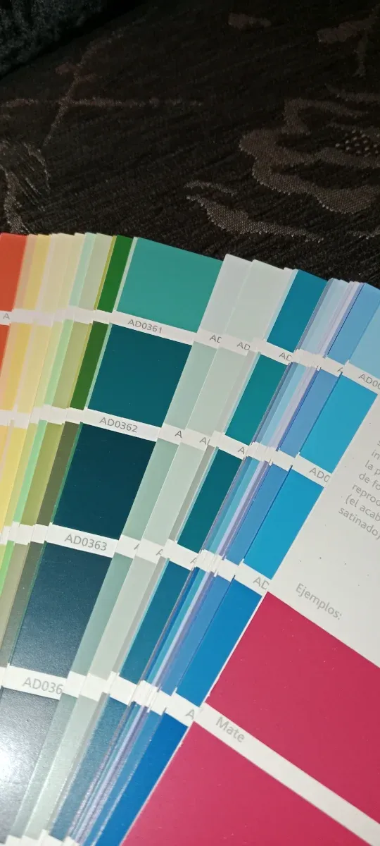 Carta de colores Tollens. Color Space