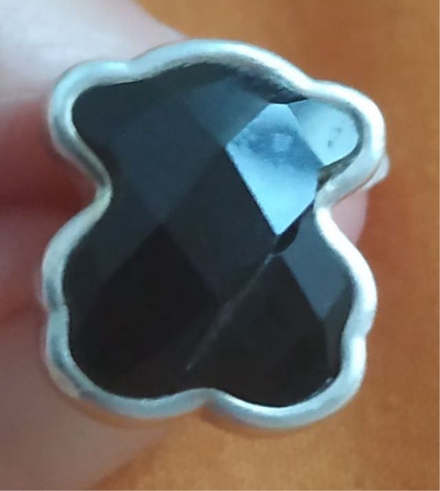 Pendiente Goya Negro y Plateado