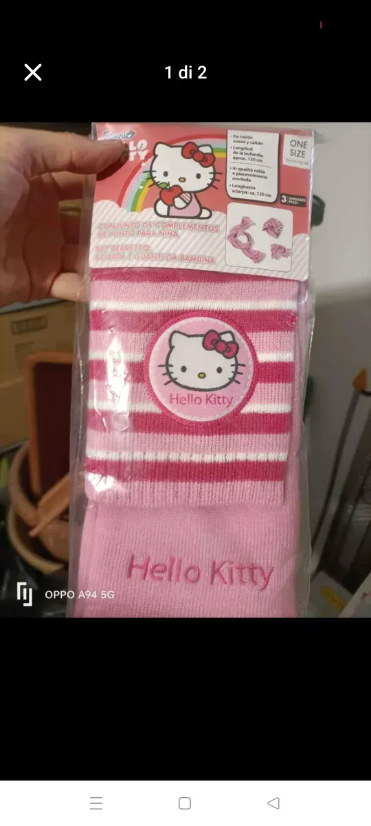 Set Hello Kitty Sciarpa, Cappello e Guanti