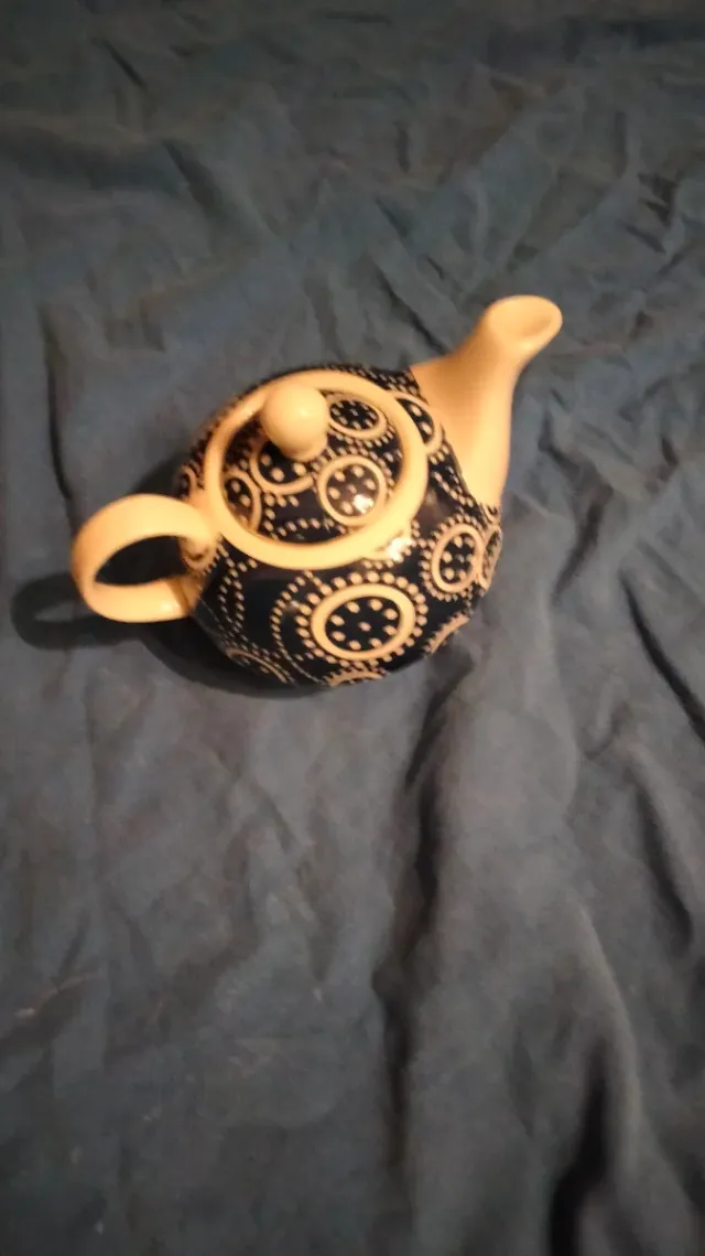 Zuccheriera in ceramica decorata