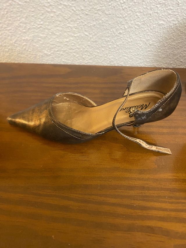 Zapatos Metaline Marrón/Dorado Talla 38