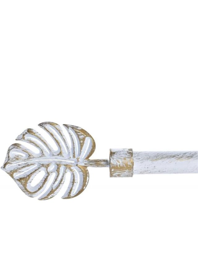 DOS Barras Cortina Extensible Hoja Dorada