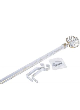 DOS Barras Cortina Extensible Hoja Dorada