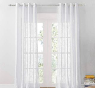 DOS Barras Cortina Extensible Hoja Dorada