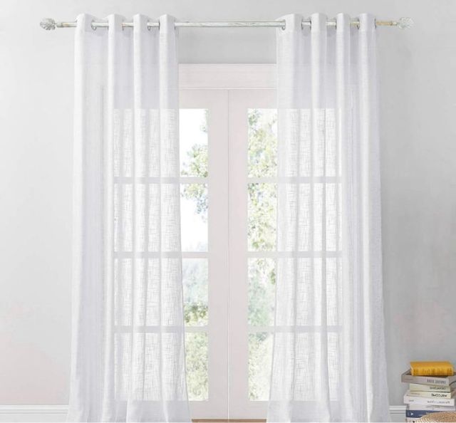 DOS Barras Cortina Extensible Hoja Dorada