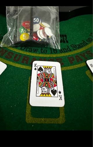 Mini mesa Blackjack madera