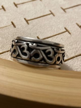 Anillo Plata Ley Hombre Giratorio