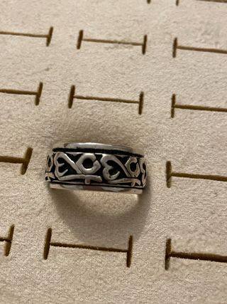 Anillo Plata Ley Hombre Giratorio
