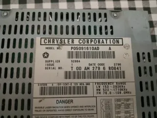 Radio CD Coche Chrysler Voyager.