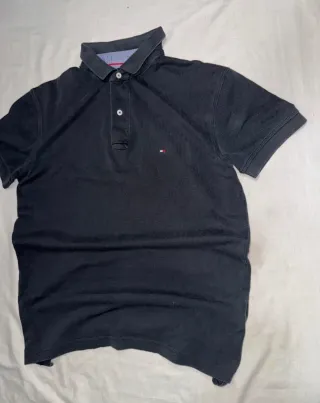Polo Classic Vintage Retro TommyHilfiger negro L